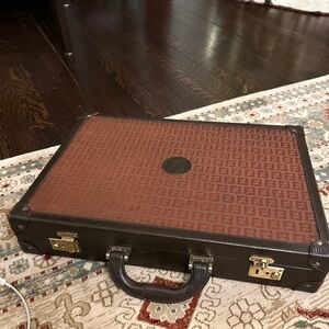 Fendi Vintage Brown Monogram Briefcase